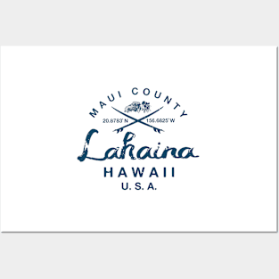 Lahaina Maui Hawaii Surfing Vintage Posters and Art